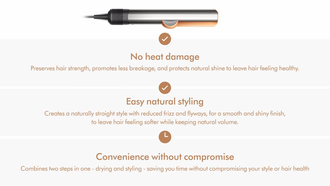 Dyson Airstrait™ straightener (Nickel/Copper)